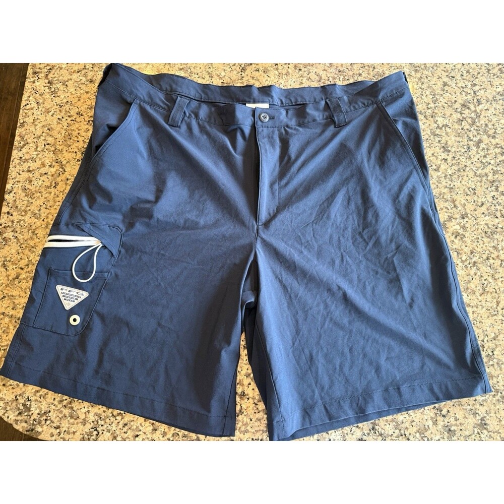 Men’s Columbia PFG Sz 44 Navy Terminal Tackle Zip Pocket Shorts 9.5” Inseam NWT